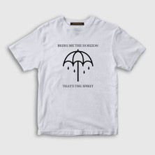 Presmono Unisex Çocuk Beyaz Spirit Bring Me The Horizon T-Shirt