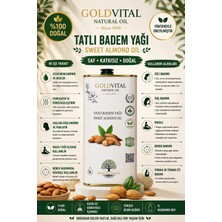 Gold Vital Tatlı Badem Yağı 1 Lt - Soğuk Sıkım, Saf & Doğal Ürün