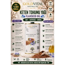 Gold Vital Keten Tohumu Yağı 1 Lt - Soğuk Sıkım, Saf & Doğal Ürün