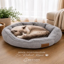 Angela Ultra Yumuşak, Kaydırmaz Tabanlı, Silikon Elyaf Dolgulu, Yıkanabilir Kedi&köpek Yatağı