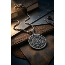 Begondio Viking El İşçiliği Paslanmaz Çelik Zincir Erkek Kolye