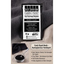 ArtMaster Siyah Kumaş Boyası Toz 12 gr 1 Adet Südor Toz Kumaş Boyası Kot Pantalon Gömlek Tişört Tekstil Kumaş Boyası 1 Adet