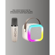 Bezos Karaoke Mikrofon Hoparlör Seti 6 Saat Kullanım Süresi Yeni Nesil