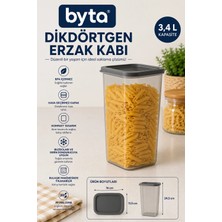 3,4 L Dikdörtgen Erzak Saklama Kabı Bpa Free Kapaklı Gıda Saklama Kabı Buzdolabı, Derin Dondurucu ve Kiler Düzenleyici