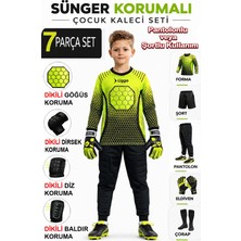 Liggo Higuita Göğüs Süngerli Çocuk Kaleci Forması Çocuk Kaleci Eldiveni Çocuk Kaleci Pantolonu Seti