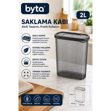 2 Litre Sürgü Kapaklı Erzak Saklama Kabı Şeffaf Bpa Içermeyen Mutfak Düzenleyici