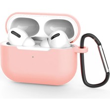 Bezos Ally Apple Airpods Pro Ince Slim Silikon KILIF+ANAHTARLIK-(5775)