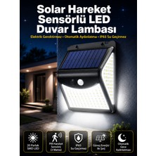 Güneş Enerjili Sensörlü Duvar Lambası Bahçe Lamba Suya Dayanıklı Bahçe Aydınlatma - Lisinya