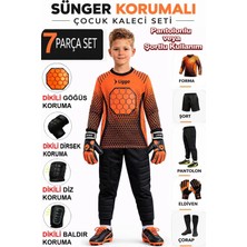 Liggo Higuita Göğüs Süngerli Çocuk Kaleci Forması Çocuk Kaleci Eldiveni Çocuk Kaleci Pantolonu Seti