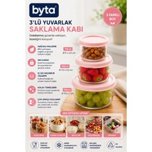 3'lü Yuvarlak Saklama Kabı Seti – 175 ml + 350 ml + 700 Ml, Bpa Içermez, Kapaklı Gıda Saklama Kabı