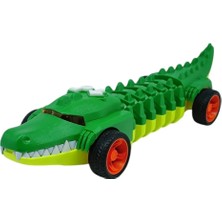 Aydogan's Dy Timsah Araba - Otomatik Hareketli Sesli Işıklı 32 cm - Yeşil Timsah - 1 Adet