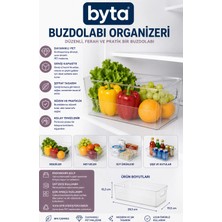 Şeffaf Buzdolabı Organizeri – Büyük Boy Pet Çok Amaçlı Mutfak Saklama Kutusu