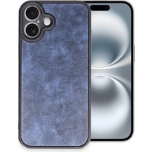 Ankaverse®  iPhone 16 Plus Kılıf Aras Deri Kapak - Lacivert