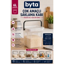 6 L Taşıma Saplı Çok Amaçlı Saklama Kabı Kilitli Kapaklı Şeffaf Organizer