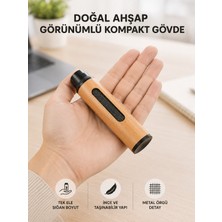 Mini Taşınabilir Küllük 3 Farklı Uç Seçenekli Ahşap Görünümlü Pratik Kullanım - Lisinya