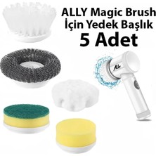 Bezos Ally Magic Brush Şarjlı Temizleme Fırçası Için 5 Adet Yedek BAŞLIK-(5775)