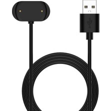 Caseonn Amazfit Bip U Manyetik USB Hızlı Şarj Kablosu Siyah