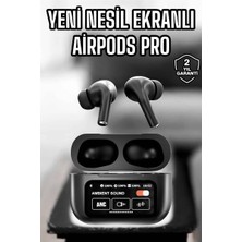 Bezos Kablosuz Bluetooth Kulaklık Ekranlı Uzun Şarj Süreli Anc Destekli