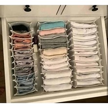 CATEKSSS 3'lü Iç Giyim Düzenliyici Organizer Set Pamuklu Beyaz Um