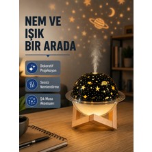 GIGA USB Projeksiyon Gece Lambası ve Hava Nemlendirici – Aromaterapi Destekli, Taşınabilir Mini