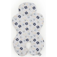 Ubeybi %100 Pamuklu Bebek Arabası Puset Minderi Universal Oto Koltuğu Minderi Oeko-Tex® Sertifikalı Terletmeyen Nefes Alan Desenli Koala Dostları