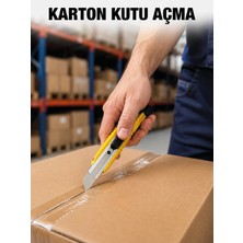 Profesyonel 5’li Metal Falçata Seti Çelik Gövdeli Maket Bıçağı Koli ve Karton Kesici - Lisinya