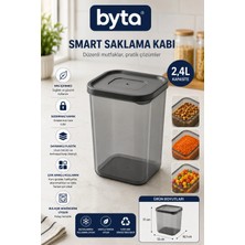 2,4 L Kapaklı Plastik Saklama Kabı Çok Amaçlı Gıda ve Erzak Saklama Kutusu