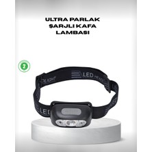 Bezos Gece Balıkçılığı Için Ultra Parlak Şarjlı Kafa Lambası | 4 Işık Modu + USB Şarj