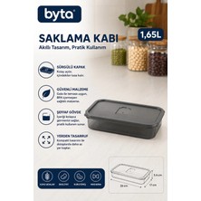 1,65 Litre Sürgü Kapaklı Dikdörtgen Erzak Saklama Kabı Şeffaf Bpa Içermeyen Mutfak Düzenleyici