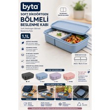 1,1 L Iki Bölmeli Beslenme Kabı – Lunch Box, Bpa Içermez, Gıda Saklama Kabı