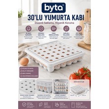 30'lu Kapaklı Yumurta Saklama Kabı – Buzdolabı Düzenleyici ve Yumurta Organizeri