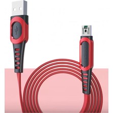Bezos DC24 Micro USB Kablo 1.2m 4A - Kırmızı