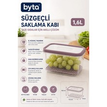 1,6 Litre Iç Süzgeçli Meyve Sebze Saklama Kabı Bpa Içermeyen Taze Tutucu Gıda Saklama Kabı