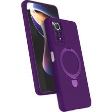 Bezos Redmi Note 12 Pro 4g Regal Magsafe Standlı Kapak - Derin Mor