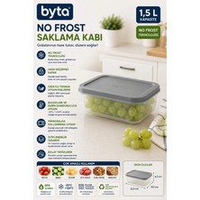 1,5 L No Frost Gıda Saklama Kabı Kapaklı Plastik Buzdolabı ve Derin Dondurucu Saklama Kabı