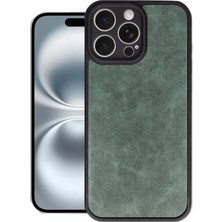 Ankaverse®  iPhone 16 Pro Max Kılıf Aras Deri Kapak - Koyu Yeşil