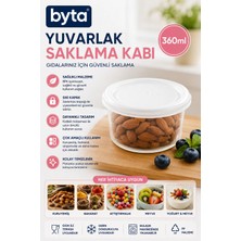 360 ml Yuvarlak Saklama Kabı – Kapaklı Gıda Saklama Kabı, Bpa Içermez