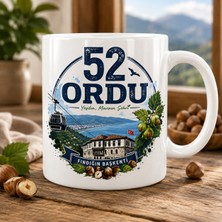 Ajans 313 Ordu Temalı 52 Plaka Fındığın Başkenti Tasarımlı Seramik Kupa Bardak