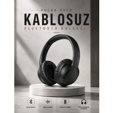 Kulak Üstü Kablosuz Bluetooth Kulaklık Yüksek Ses Kaliteli Anc Özelliği - Lisinya