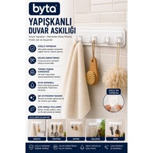 4'lü Yapışkanlı Duvar Askılığı – Delmeden Montaj Çok Amaçlı Askı | Banyo, Mutfak, Antre ve Ofis Için