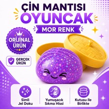 Overdal Mor Çin Mantısı Squishy Orijinal Gerçek Ürün Büyük Boy Simli Dumpling Viral Oyuncak