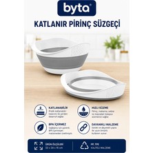 Katlanabilir Pirinç, Makarna ve Sebze Süzgeci 32X24X15 cm Çok Amaçlı Mutfak Süzgeci