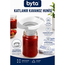 Katlanabilir Silikon Kavanoz Hunisi – Reçel, Sos ve Sıvı Aktarma Dolum Aparatı