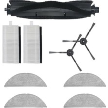 Mija Lydsto R1 Pro HD-STYTJ-W03 Için Yedek 1 Ana Fırça 2 Yan Fırça 2 Hepa Filtre  4 Mop Bezi