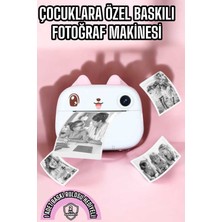 Çocuk Fotoğraf Makinesi Dijital Hd Video Rulo Kağıt Baskılı Yazıcı - Lisinya