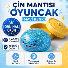 Overdal Mavi Çin Mantısı Squishy Orijinal Gerçek Ürün Büyük Boy Simli Dumpling Viral Oyuncak
