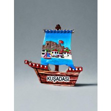 Mundy Kuşadası Kabartmalı Polyester Magnet 7cm x 7,5cm Dekoratif Hediyelik Buzdolabı Süsü (KOD:1786)