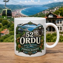 Ajans 313 Ordu Temalı 52 Plaka Fındığın Başkenti Estetik Çerçeveli Seramik Kupa Bardak