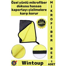 Wintoup #bez Lüks Model Yüksek Emici Çizmez Çift Katlı Kalın Yünlü Mikrofiber Araba Temizlik Bezi 50 x 70 cm