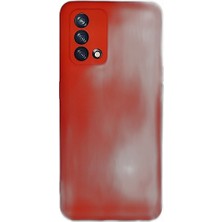 Raftan Topla Oppo A74 4g Kılıf Nano Içi Kadife Silikon - Kırmızı